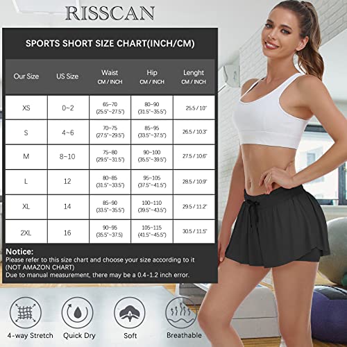 Womens 2 In 1 Flowy Athletic Shorts With Pocket Butterfly Running Workout Shorts Sweat Spandex Lounge Gym Yoga Summer Skirts (Black,Small) #TOP4