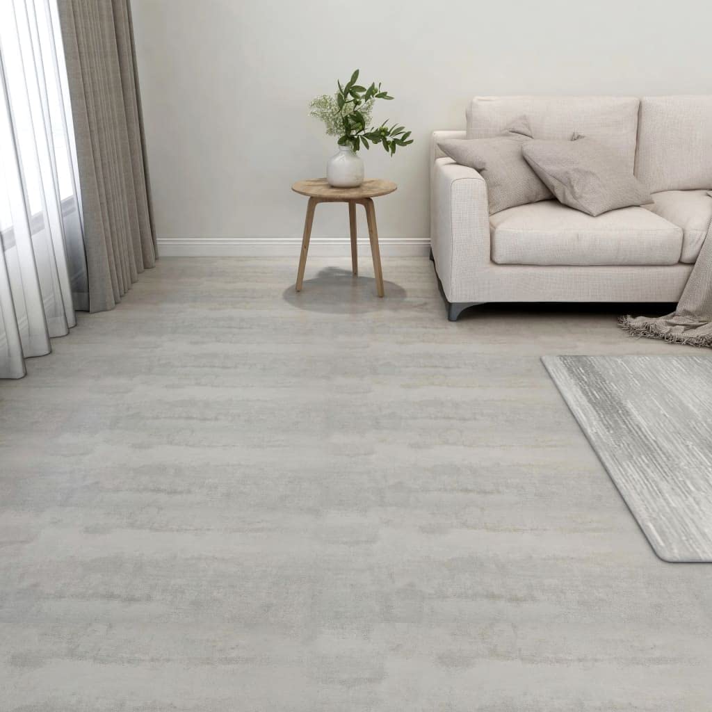 vidaXL 55x Listoni per Pavimenti Autoadesivi Laminato Vinile Parquet Doghe Casa Tavole Piastrelle Fai da Te Assi Rivestimenti in PVC Grigio Chiaro