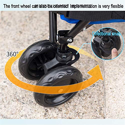 Einkaufswagen Faltbarer Stiefelwagen, Einkaufstrolley mit Teleskopgriff auf Rädern, Kistenbox, Trolley für Gartenlehrer, College-Bücher, 82 Liter Fass – Bild 7