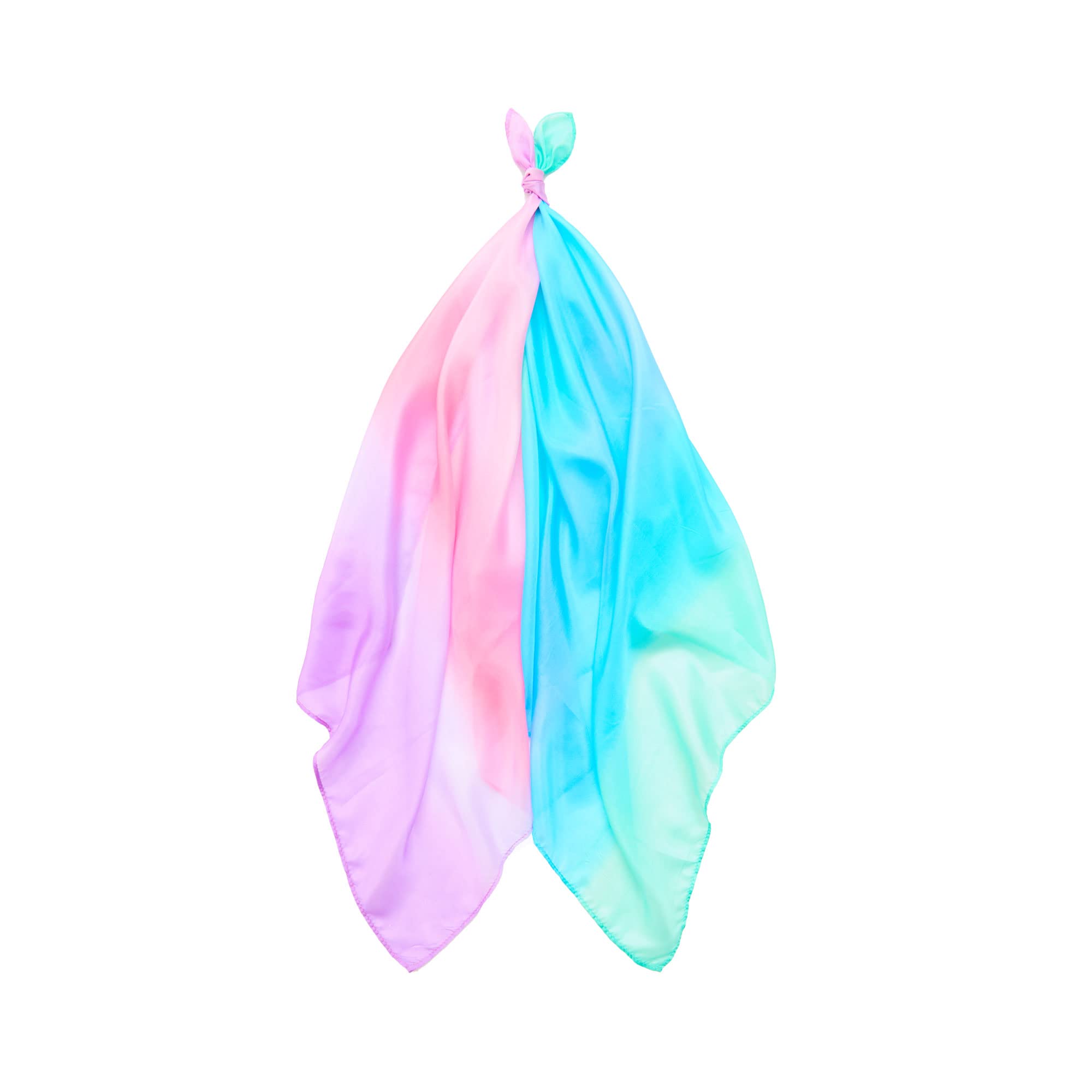 Sarah's SilksSet of 2 Mini Playsilks, 100% Silk 21" Square Scarf for Dance, Movement and Pretend Play - Blossom and Sea