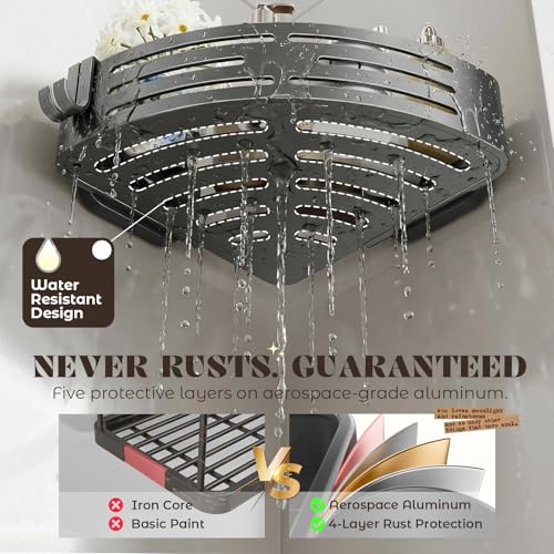 Corner-Shower-Caddy-Suction-CupShower-Shelves-with-HooksNo-Drilling-Powerful-Suction-Bathroom-Organizers-and-StorageRemovable-Waterproof-Rustproof-Shower-Bathroom-Accessories-DecorGrey-1Pack