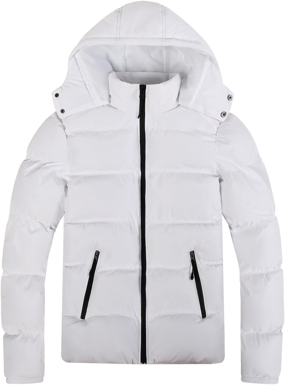 Chaqueta con Capucha para Hombre Invierno cálido Viento y Nieve Cortaviento Impermeable Exterior cálido Ligero plumón