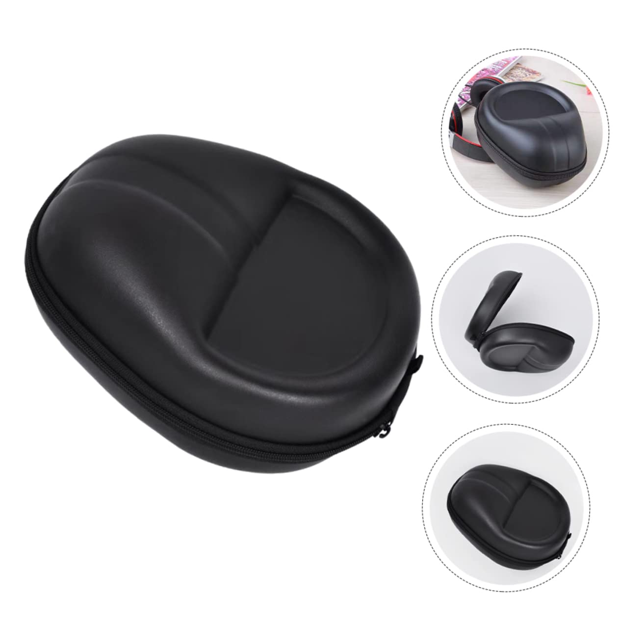 Abaodam 3piezas Estuche Rígido para Auriculares Eva Cremallera Bolso De Viaje para Almacenamiento De Auriculares y Cables Compacto y Ligero para Organizar Casa o Llevar De Viaje