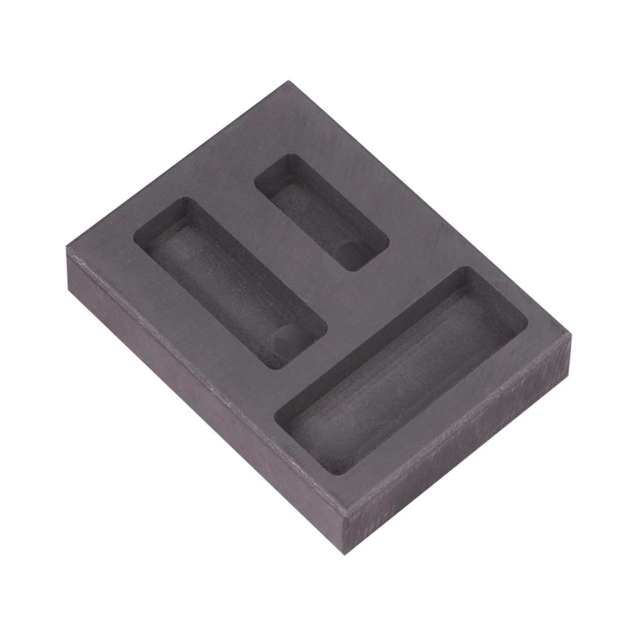 ARTIBETTER 3 Stück Slot Graphit Gießform für Gold Silber und Nichteisenmetalle Hochtemperaturbeständig und Korrosionsresistent für Labor und Bildung Schwarz