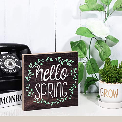 Jetechellospringwoodensignspringtabledecorationsmallrusticeasterwoodsignfarmhousestandingblocksignspringtablecenterpiecespringdecorationforhomelivingroom6x6inch Urban Country Home Decor Jetec hello spring wooden sign spring table decoration small rustic easter wood sign farmhouse standing block sign spring table centerpiece spring decoration for home living room 6 x 6 inch urban country home decor
