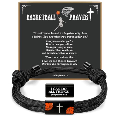 PEALICIOUS Basketball Bracelets for Boys, Valentines Basketball Gifts as Senior Night Party Favors,...