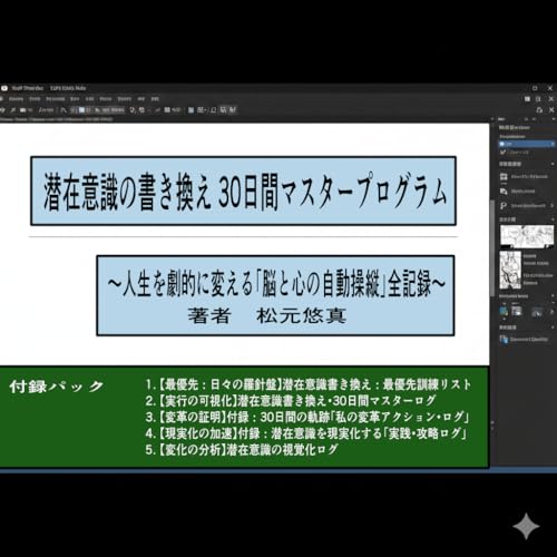 潜在意識の書き換え 30日間マスタープログラム: 脳と心の「自動操縦システム」を起動し、人生を劇的に変える全記録 潜在意識書き換え・実践マスターシリーズ (ライフ・クリエイター・プレス)