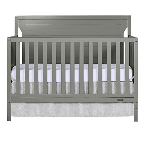 Dream On Me Cape Cod 5-in-1 Convertible Crib, Storm Grey
