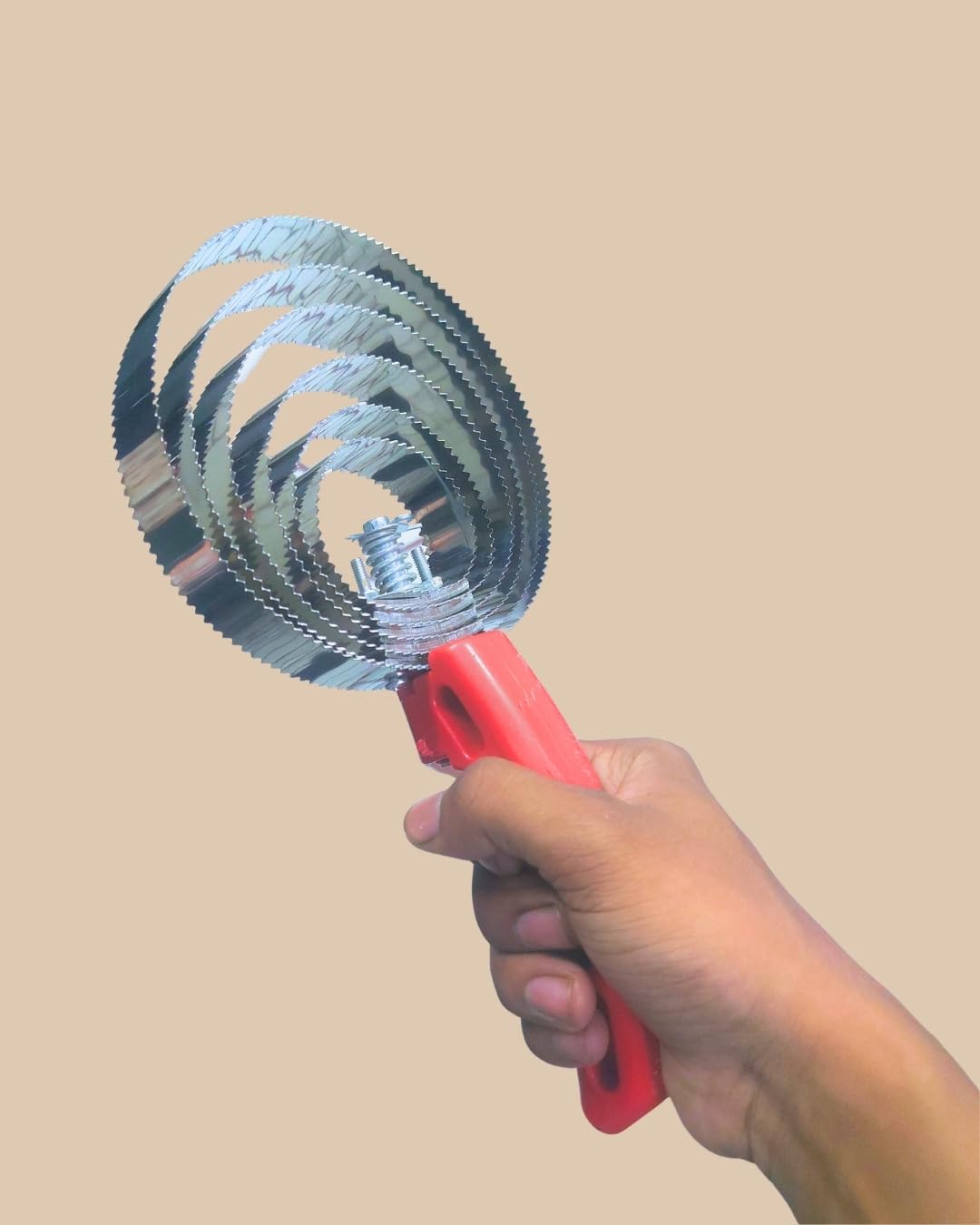 ZoOwill 6-Ring Stainless Steel Hair Scraper Comb For Horse with Non-Slip ABS Plastic Handle, 25.5cm, Serrated Blades-image-4