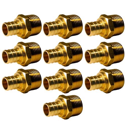 XFITTING 3-4 inch Pex x 3-4 inch Male NPT Adapter, 24-4-2=10X, 10 Pieces
