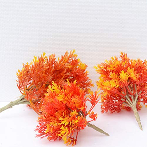 Supvox Mini Maple Tree Plant Artificial Maple Tree Plastic Tree Model Miniature Figurine For Micro Landscape Plant Pot Fairy Garden Ornament 4Pcs #TOP1