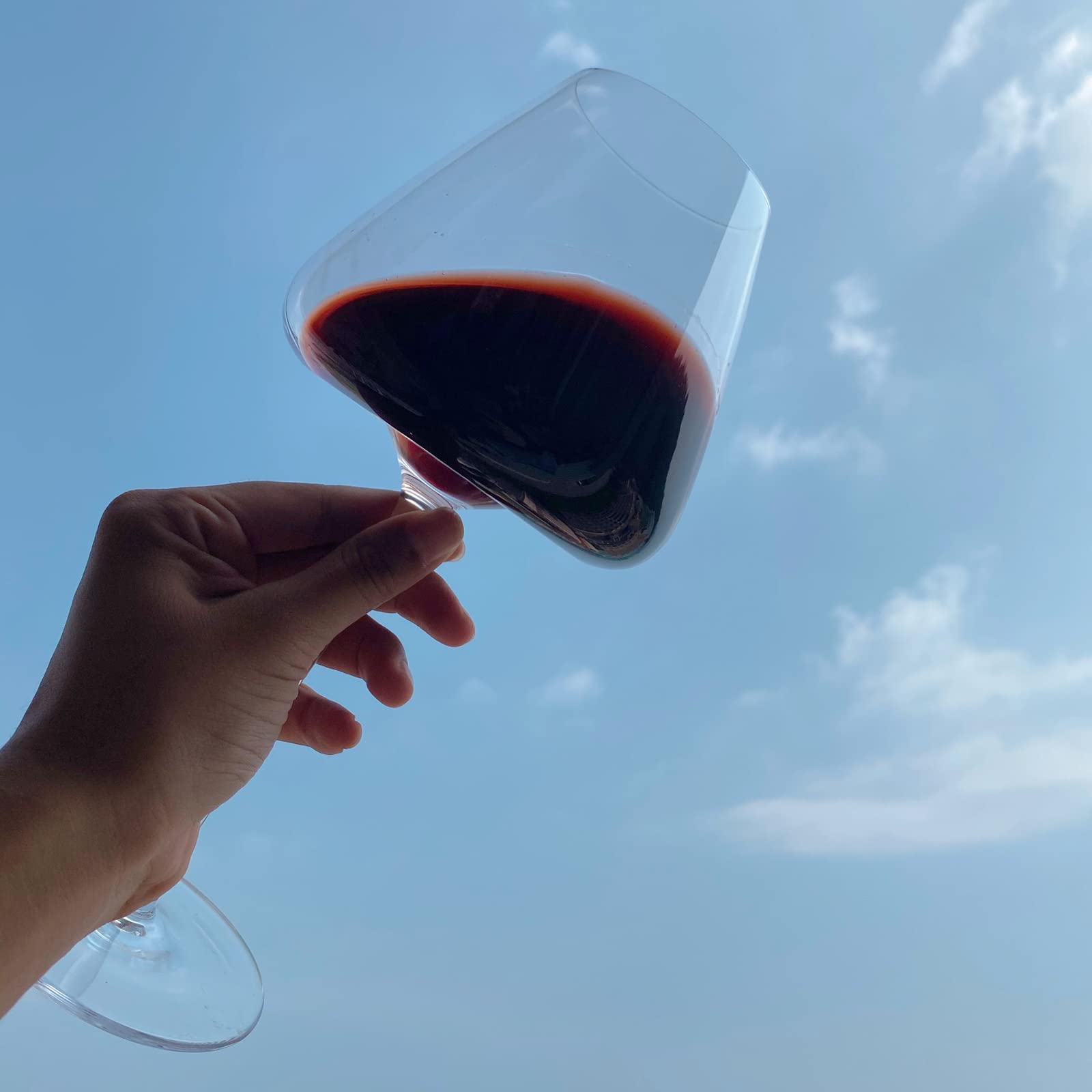 Set di 2 bicchieri da vino rosso in cristallo soffiato a mano, stelo lungo, grande capacità, per degustazione di vino, per matrimoni, anniversari, Natale, eleganti calici per occasioni speciali (680