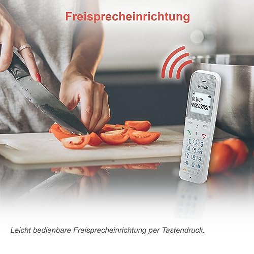 VTech XS1051 DECT Telefon Schnurlos 2 mobilteile, Schnurloses Telefon mit Anrufbeantworter, Anrufersperre Freisprechfunktion Lautstärkeverstärker Freisprecheinrichtung