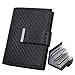 Produktbild Kreditkartenetui, Hochwertiges Leder Kartenetui Mini-Geldbörse RFID Schutz für Bis zu 24 Karten Portemonnaie, Card Wallet, Slim Wallet Herren und Damen (Schwarz#1)