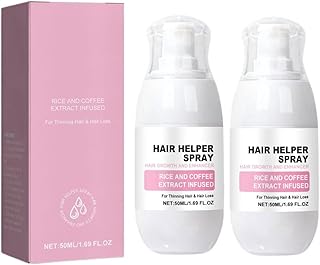 Hair Growth Spray, Rice Water Hair Serum Nourishing Leave-In Treatment for Thicker, Fuller, Stronger Hair – For Men & Wome...