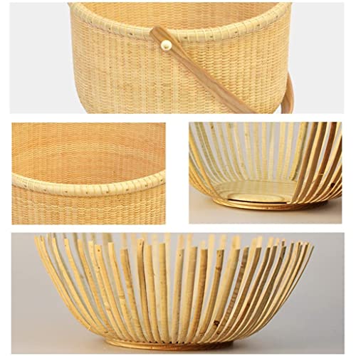 Panier rond en rotin pour composition garnie et cadeau de table champêtre - 2
