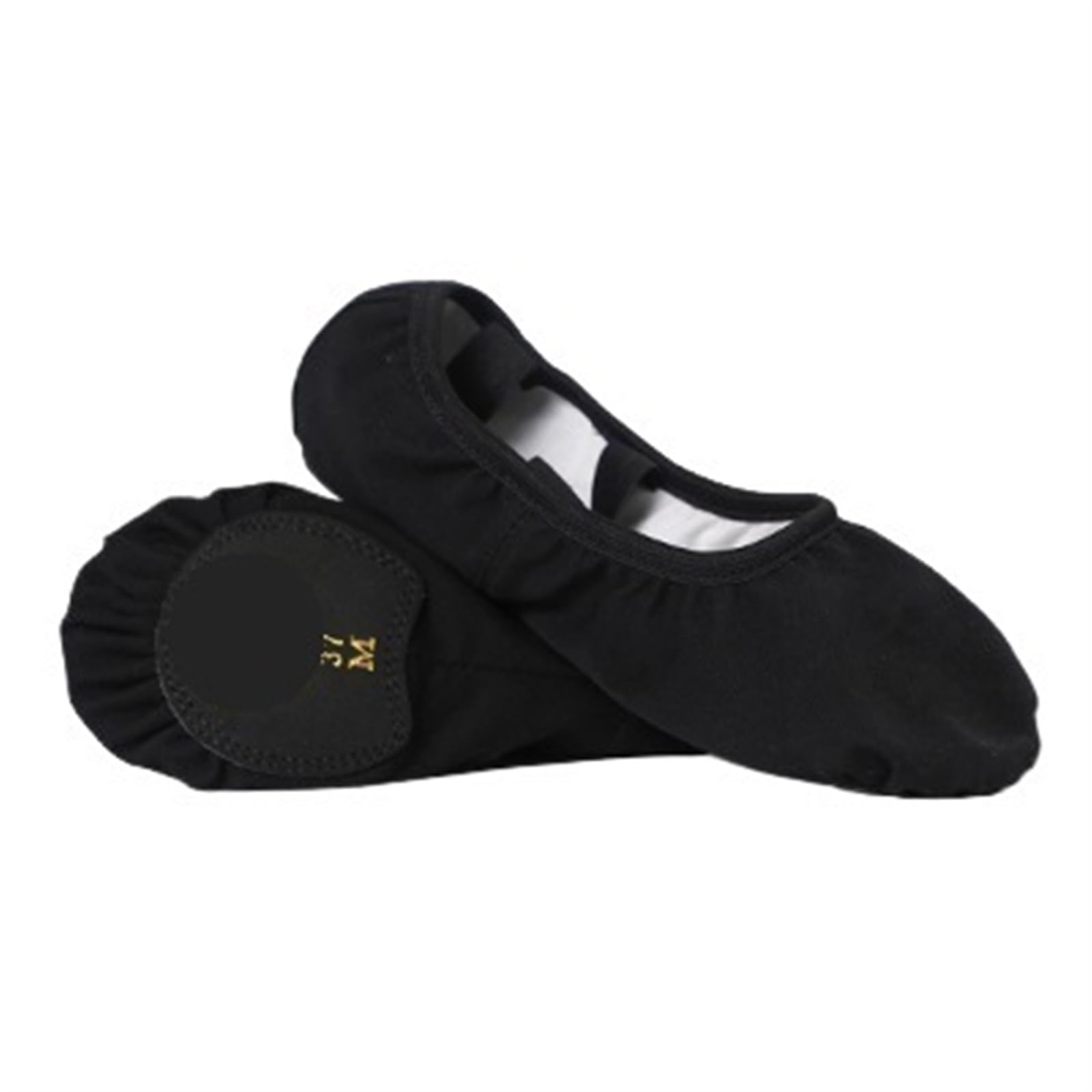 Chaussure De Ballet Chaussures de danse de Ballet extensibles professionnelles for femmes et filles, pantoufles de Ballet en toile à semelle souple fendue, chaussures de Ballet en tissu élastique(Blac
