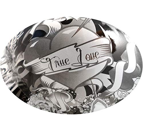 Texas America Safety Company Tattoo Full Brim Style Hydro Dipped Hard Hat - Silver For Ladies #TOP4