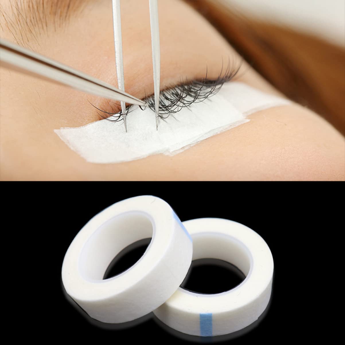 FOMIYES Lash Extension Isolation Tape 24pcs Eyelash Extension Adhesive Tape Non-woven for Lash Grafting