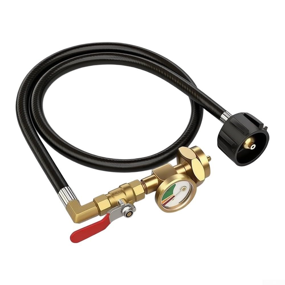 Mosiężny adapter gazowy 3 FT wąż do butelki 20 lb na 1 lb