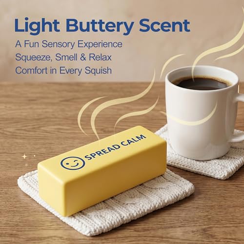 1 Pc Slow Rising Butter Squishy Toys for Adults, Rebound Cute Butter Squeeze Sticks,Quiet Stress Relief Cubes for Anxiety Fidgeting, Sensory Desk Accessories,White Elephant Gift for Office Coworkers - image 6