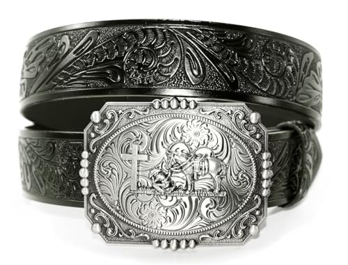 Cowboy Belts With Buckle for Men Classic & Western Acanthus Fashion Designs Handmade Genuine Cow Leather