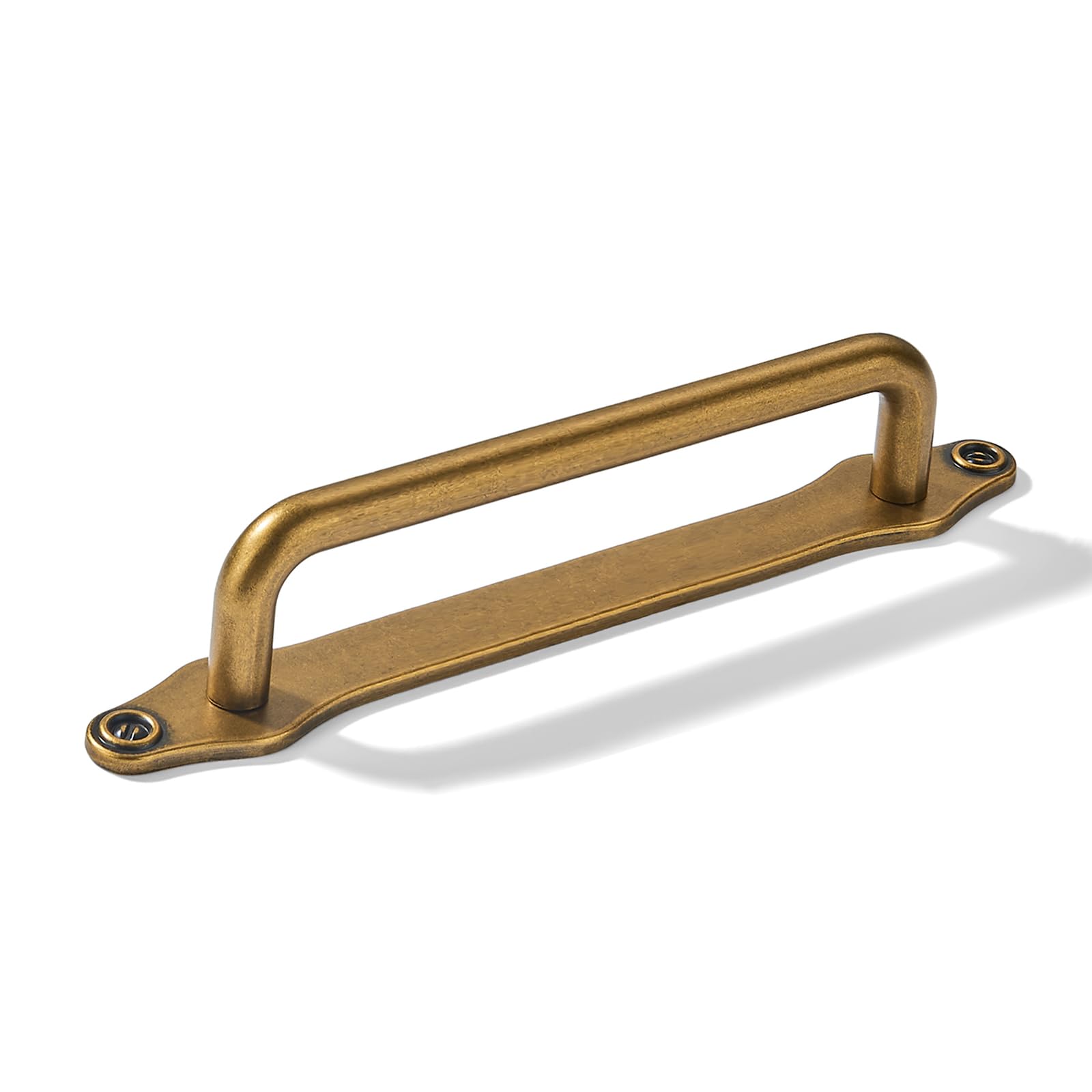 AMZ - 329BP Antique Brass Cabinet Pulls with Backplates CTC 5 in (128 mm) 5 Pack