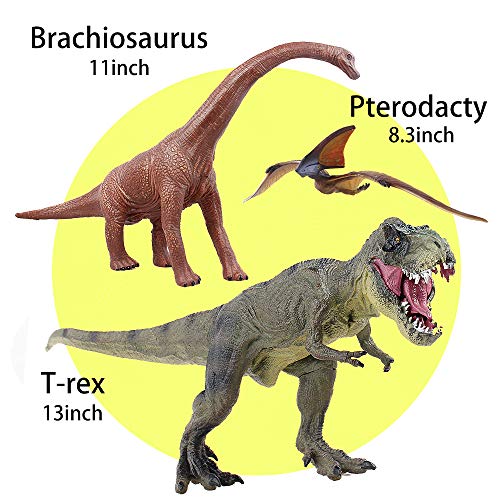 image for Jaysompro 5 PCS Jumbo Dinosaur Set -Realistic Looking Dinosaur Figures