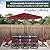 Hanover Montclair 11-Piece Outdoor Dining Set, All-Weather Outdoor Patio Dining Set with 84"x60" Stamped Rectangular Table and 10 Swivel Rocker Chairs, Plush Chili Red Cushions, Durable Steel Frames