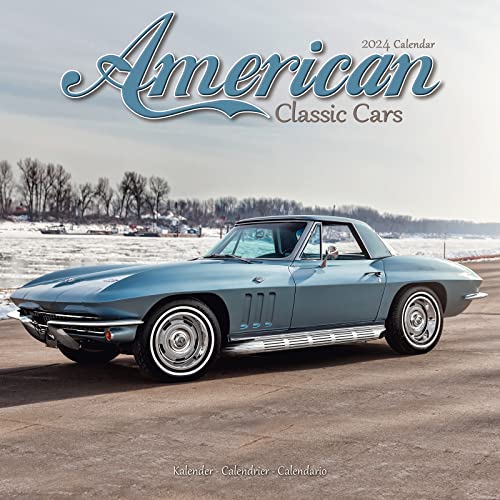 Classic Car Calendar - Muscle Car Calendar - American Muscle Cars Calendar - Calendars 2023 - 2024 Wall Calendars - Car Calendar - American Classic Cars 16 Month Wall Calendar by Avonside