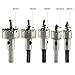 MOHOO 5PCS 16-30MM HSS Drill Bit Hole Saws Set Stainless High Speed Steel Metal Alloy