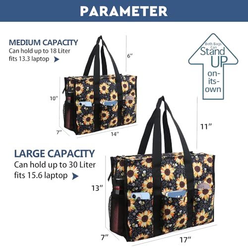 Image of Nurse Bags for Work Nursing Bag Multiple Pockets Waterproof Organizing Zip Top Clinical Bag for Nursing Students Home Health