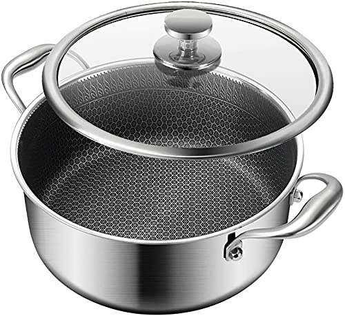 GOOFFY Olla for sopa, Olla for sopa de acero inoxidable 304/Olla antiadherente sin revestimiento/Olla for cocinar gruesa, for estufa de gas/Olla for cocina de inducción-26 CM sartenes ( Size : 26 CM )