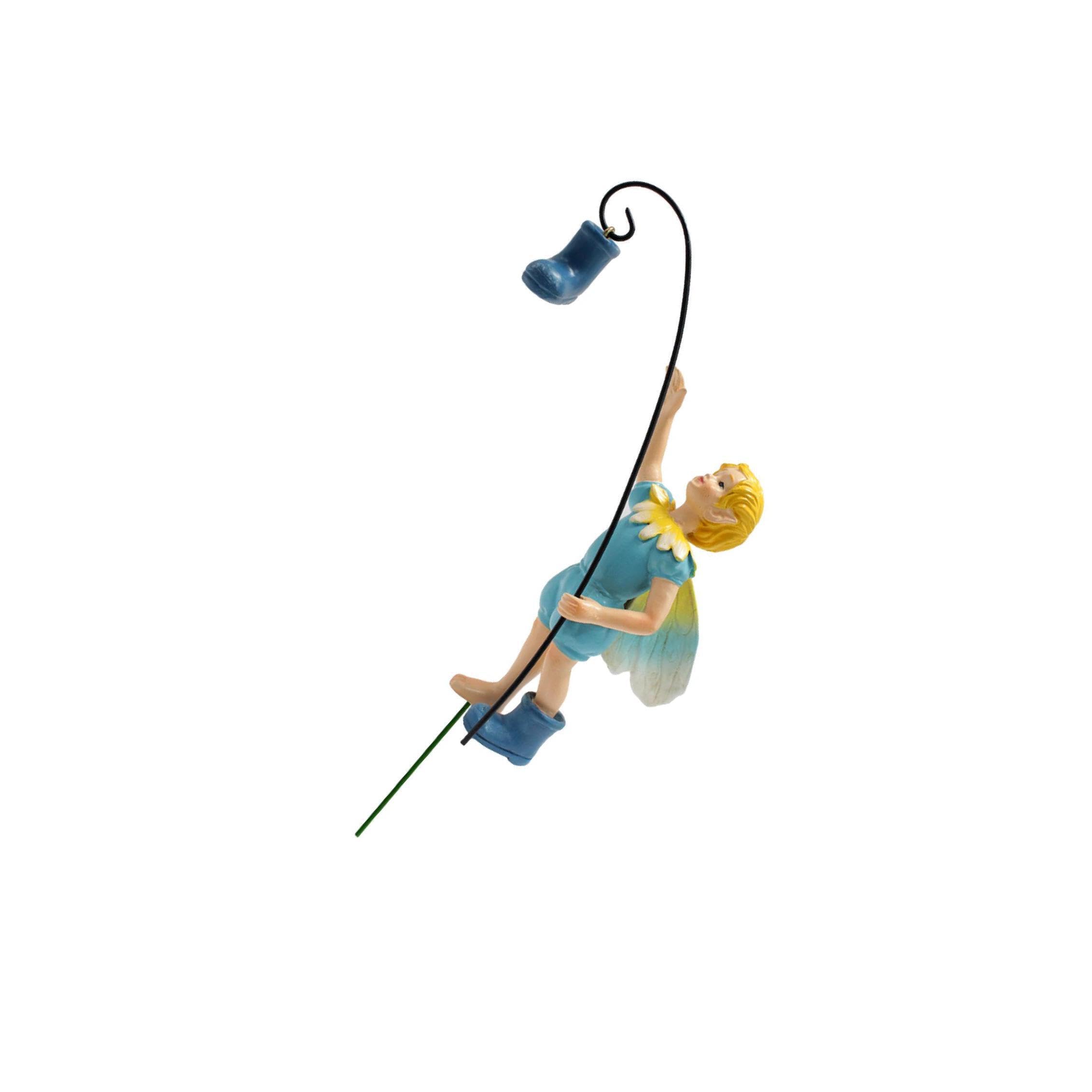 Zanthicia Miniature Fairy Figurine Sculpture Adds Lovely Charm To Balcony Courtyard Decoration for Creative Flower Bed Miniature Fairy Figurine Garden Accessory