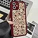 Xylota Handyhülle für iPhone 12 Mini 5,4" Hülle, Aesthetic Blumen Bunt Muster Mädchen Frauen Case, Weich Silikon Dünn TPU Bumper Stoßfeste Kratzfest Schutzhülle Cover für iPhone 12 Mini, Rot