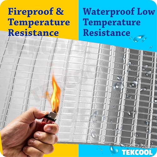 Image of TEKCOOL Super Strong Adhesive Waterproof Permanent Repair Aluminum Butyl Tape Rubber Foil Suitable for Roof Leak, surface Crack, Window Sill Gap, Boat Sealing, Home Renovation (10CM*5M (Pack Of 2)).