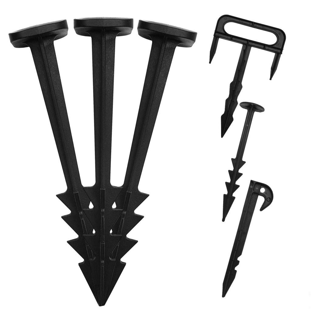 Elixir Gardens Woven Ground Cover Plastic Pegs | 6, 8 & 10 inch Options | 1-2000 Quantity | 6 inch 15cm Pegs x 2000
