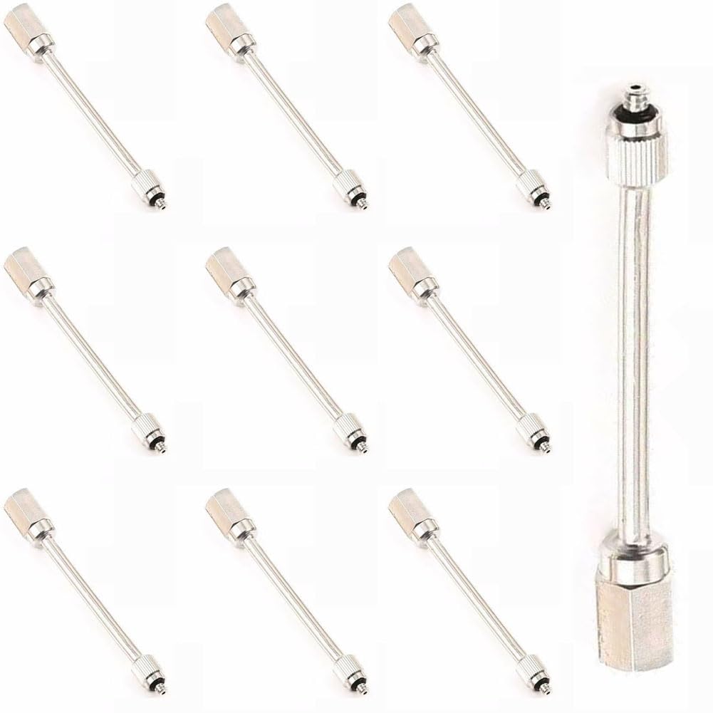 SXITHGKDW 10pcs Flexible Mister Nozzle Extensions,1/8, 3/16 Flexible Nozzle Extensions,Brass Mist Rod for Outdoor Garden Humidification Cooling 3/16 to 1/8 20cm/(7.8In)