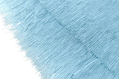 Ballroom Dance Skirt For Women Latin Ballroom Tango Hip Scarf Fringe Swing Rumba Irregular Hem Hip Wrap Blue #TOP2