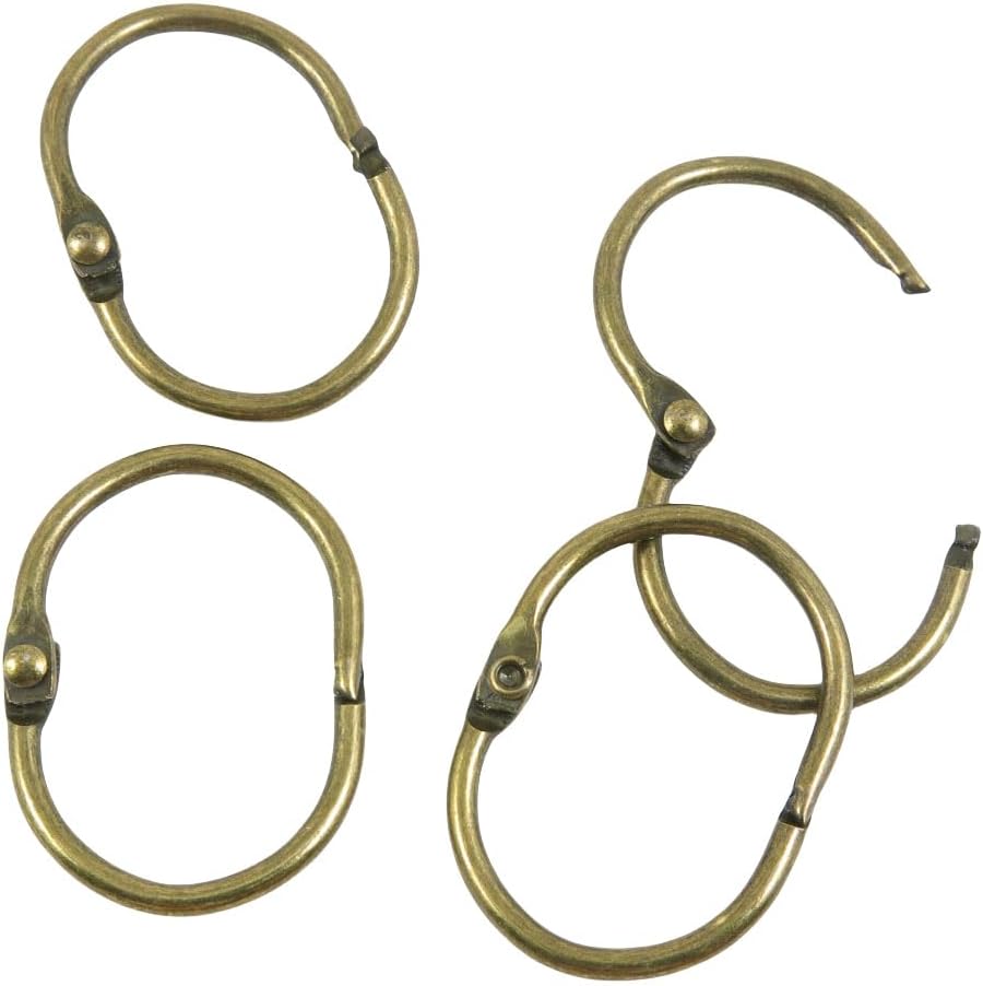 220 PCS Antique Bronze Tone Jewelry Making Charms Findings Suppliers 59HR00 Keyring Round Clasp