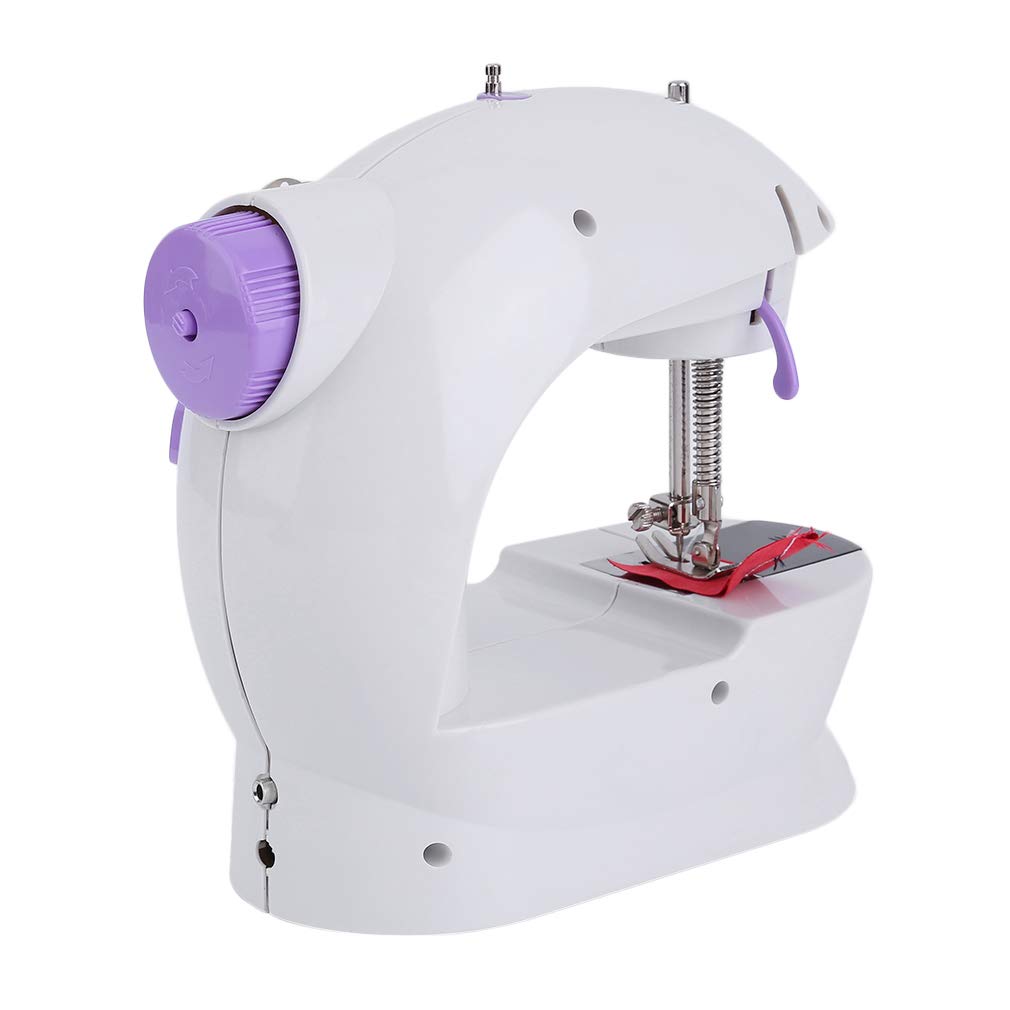 mini macchina da cucire, 2 velocità, programmi di cucito con pedale + luce a LED, programma per principianti, velocità di cucitura regolabile con numerosi accessori.