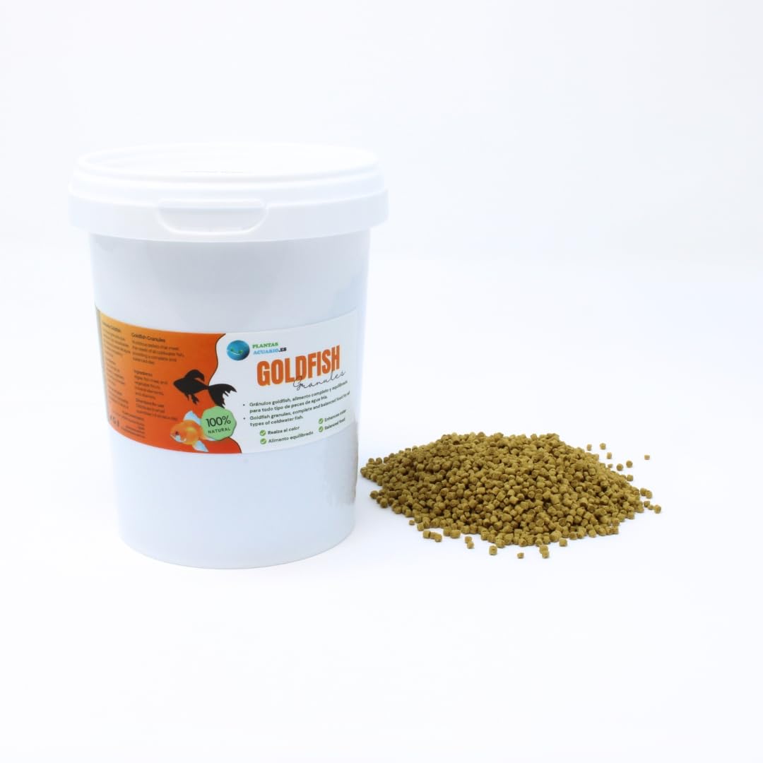 Goldfish Granules, Food Granules for Cold Water Fish, Complete Natural Food, Balanced Diet for All Fish Types of Aquarium Fish and Cold Water Pond, Aquarium Plants 500 ml