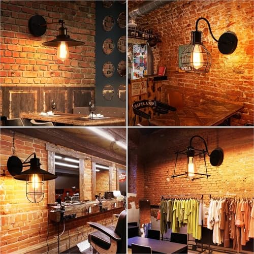 Lámpara de pared decorativa con bombilla de 4W incluida, modelo Tipo B de interior 4
