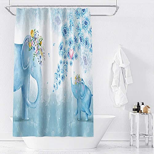Rideau de douche 100% polyester résistant à la moisissure et long - 6