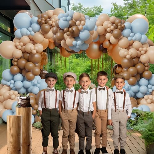 Teddy Bear Balloon Arch Kit - Light Pink Beige Brown Garland For Baby Shower