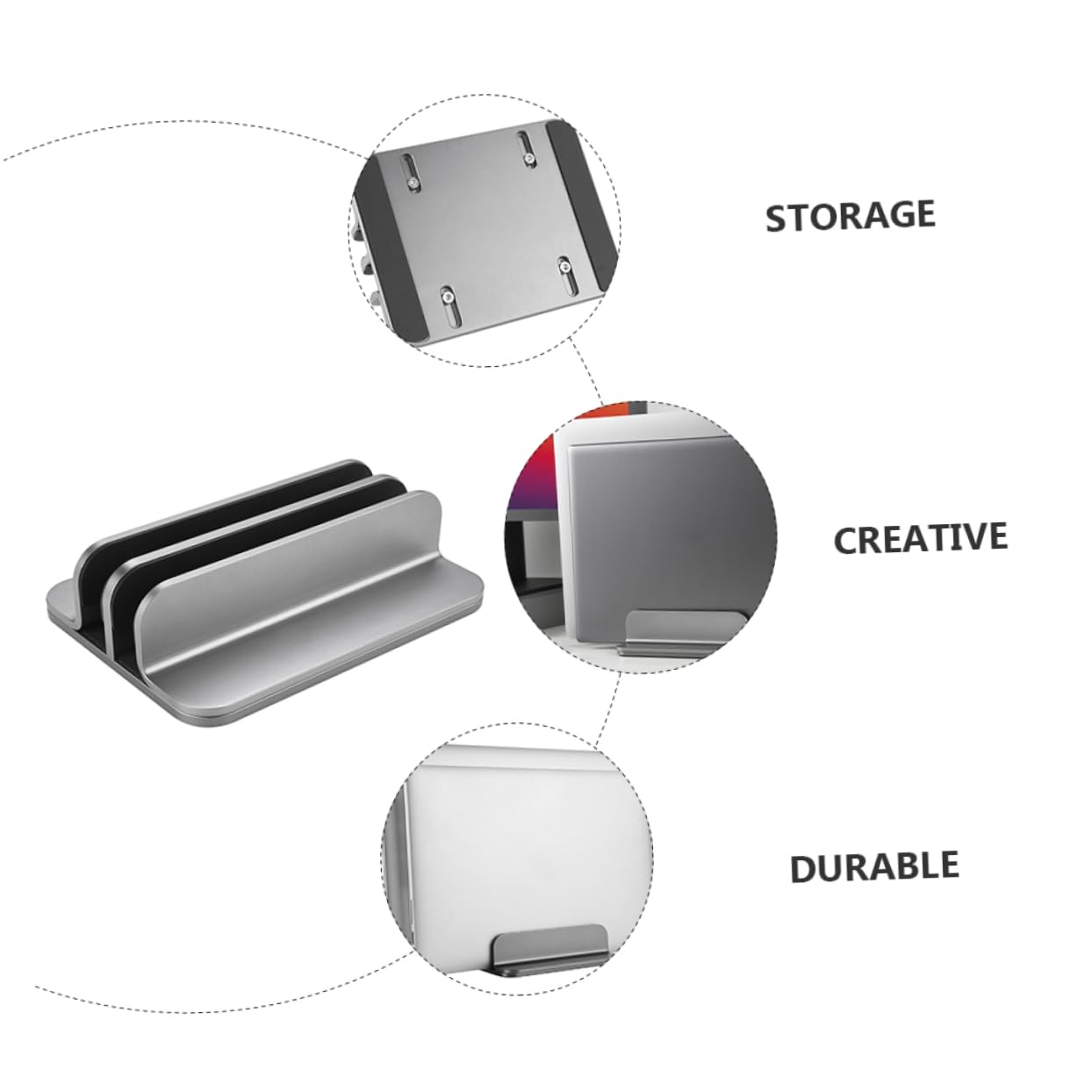 Gatuida Supporto Verticale Per Laptop Lega Di Alluminio Supporto Da Scrivania Leggero e Portatile Design Innovativo Per Raffreddamento e Salvaspazio