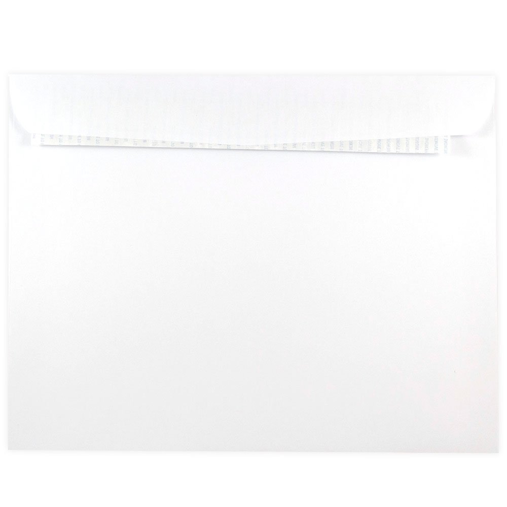 JAM PAPER 6 x 12 inches Booklet Envelopes with Peel and Seal Closure - White - 50/Pack