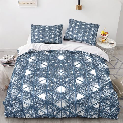 Parure de lit Honeycomb drap housse couette 3D imprimé pour lit 1 2 personnes