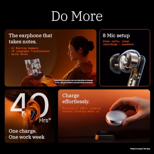 Image of POVA AI Buds Pro | India 1st Note-Taking Earbuds for Meetings & Calls, AI Recorder, Transcription & Summaries, 78-Language Translation, 48dB Hybrid ANC & Hi-Res Audio, Wireless Charging