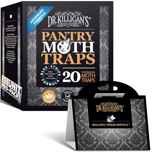 Dr. Killigan's Premium Double Potent Pantry Moth Traps with Pheromones Prime,...